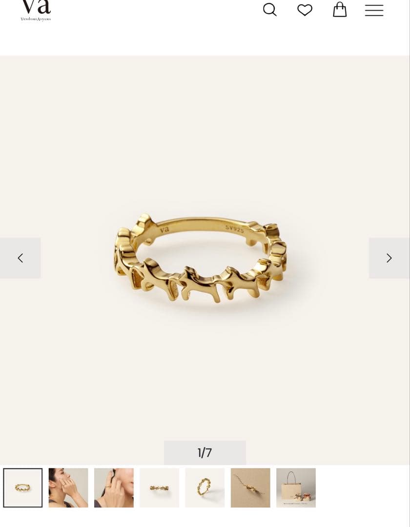 ヴァンドーム青山 馬 リング ギフトバッグ付き