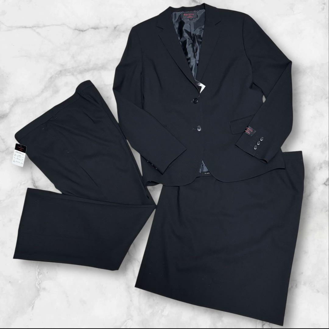 新品タグ付き　大きいサイズ　テーラードジャケット　スカート　パンツ　3点セット