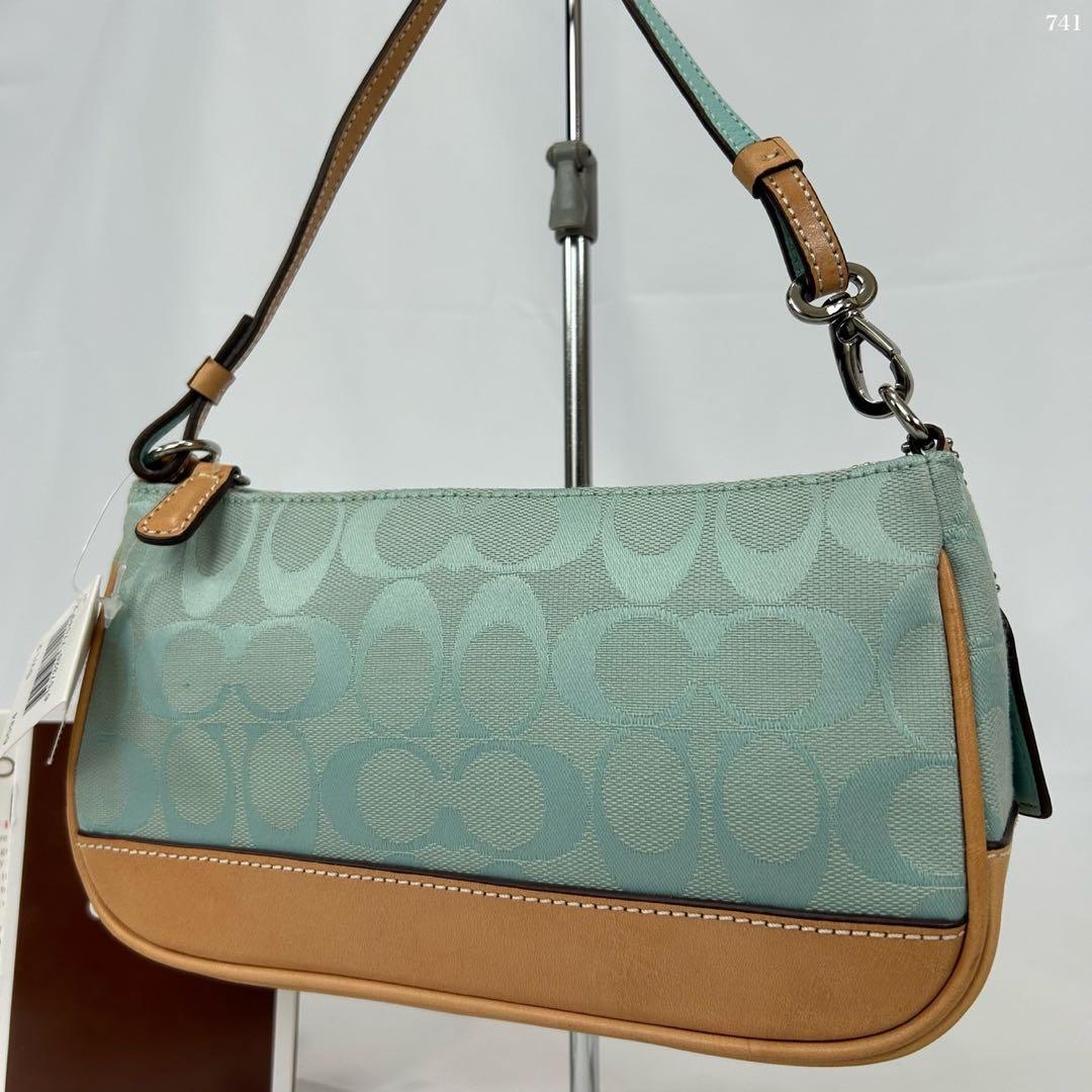 【極美品/カード付】コーチ 6094 ソーホー ワンハンドバッグ 手提げ 水色 極美品/カード付】コーチ 6094 ソーホー ワンハンドバッグ 手提げ 水色