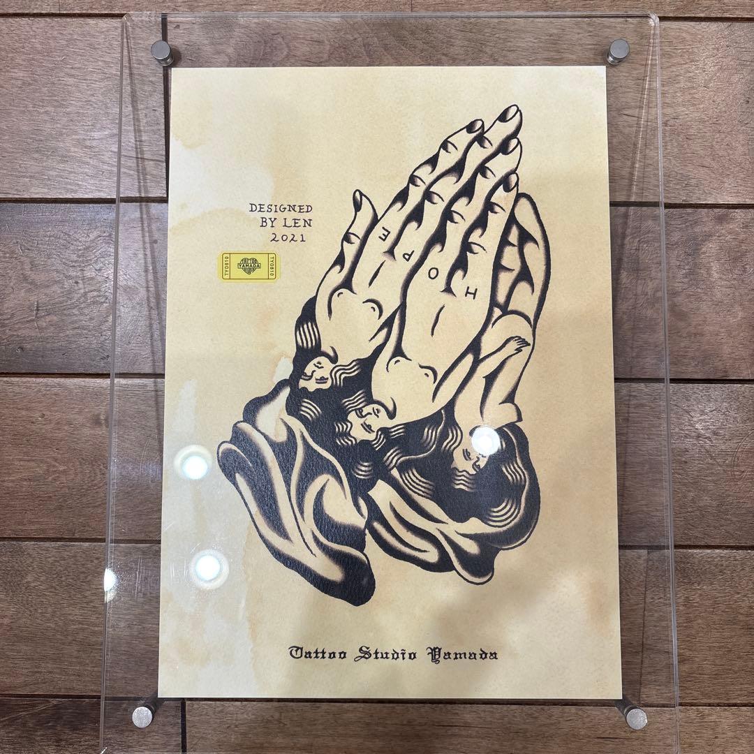 【新品未使用】受注生産 タトゥースタジオヤマダ ポスター 山田蓮 聖母マリア TATTOO STUDIO YAMADA JINGUMAE Opening Memorial