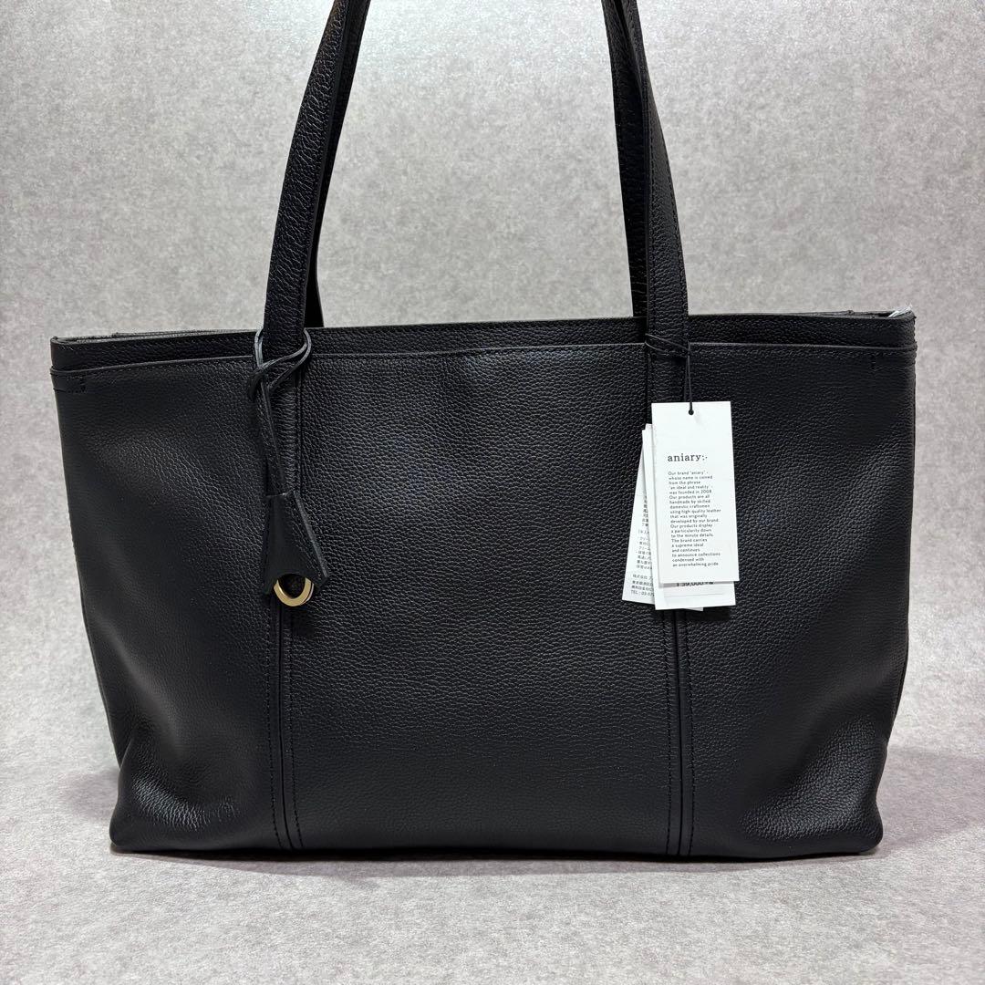 タグ付き⭐︎アニアリ トートバッグ レザー ブラック