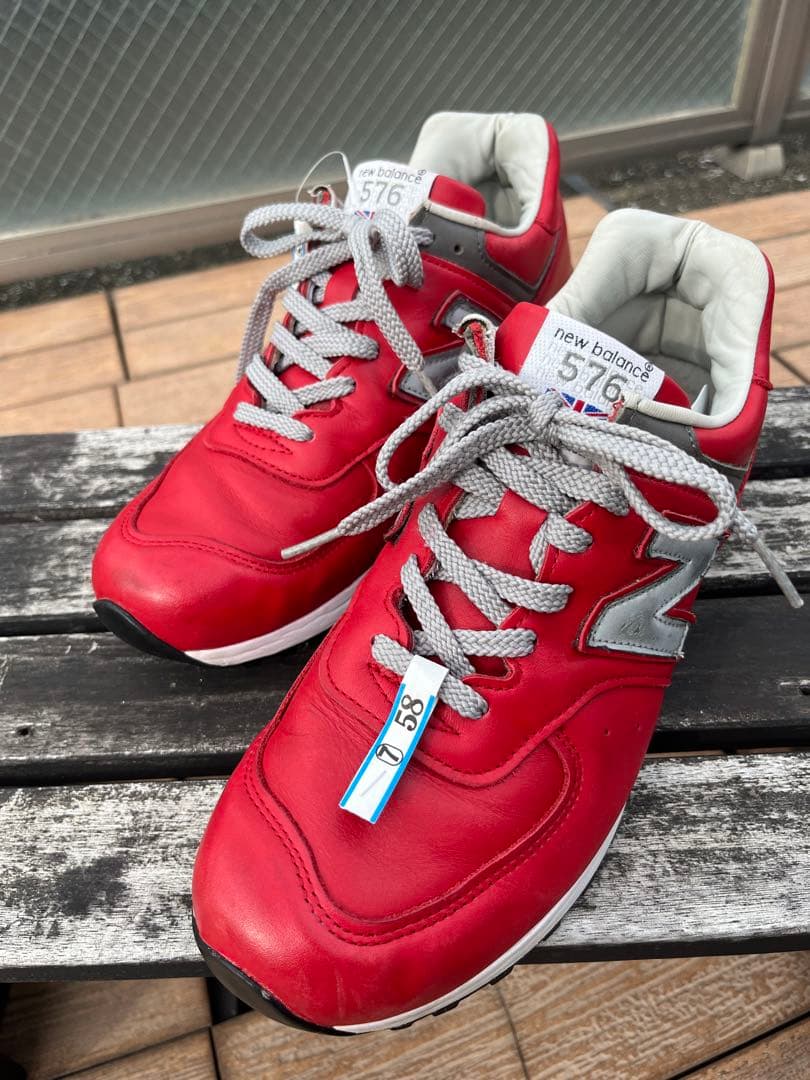 ニューバランス M576 UK！レッドレザー - メルカリ