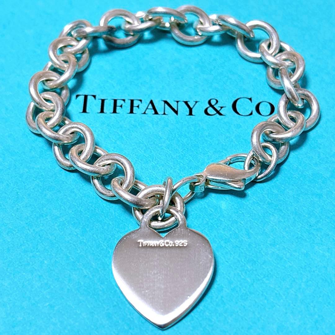 【美品】19.2cm ティファニー ハートタグ ブレスレット シルバー925