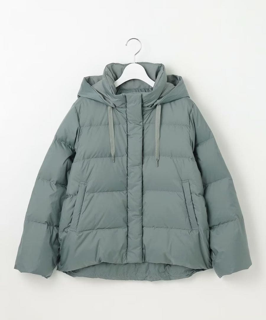 23区新品洗える/撥水加工シレータフタ コンパクト ダウンコート 32