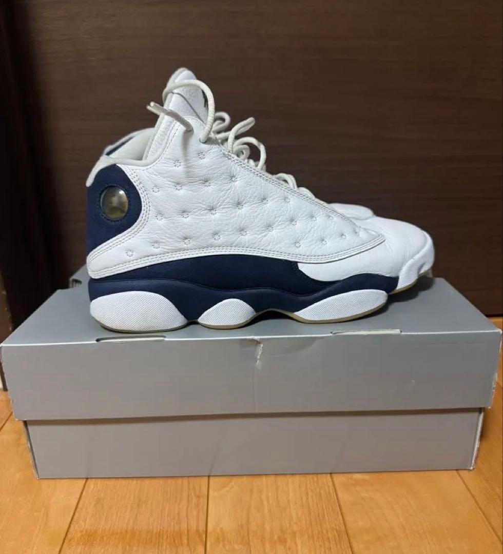 靴 Jordan 13 Retro White and Midnight Navy\