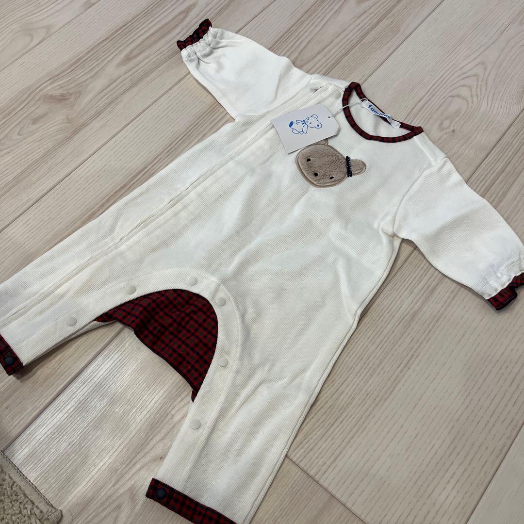 familiarロンパース 60サイズ 100%コットン familiar ロンパース 長袖 60サイズ - メルカリ