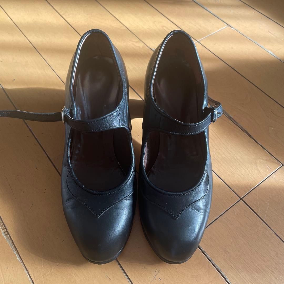 ガジャルド◆フラメンコシューズ ブラック 6 ガジャルド フラメンコダンス シューズ サロンモデル | FlamencoExport