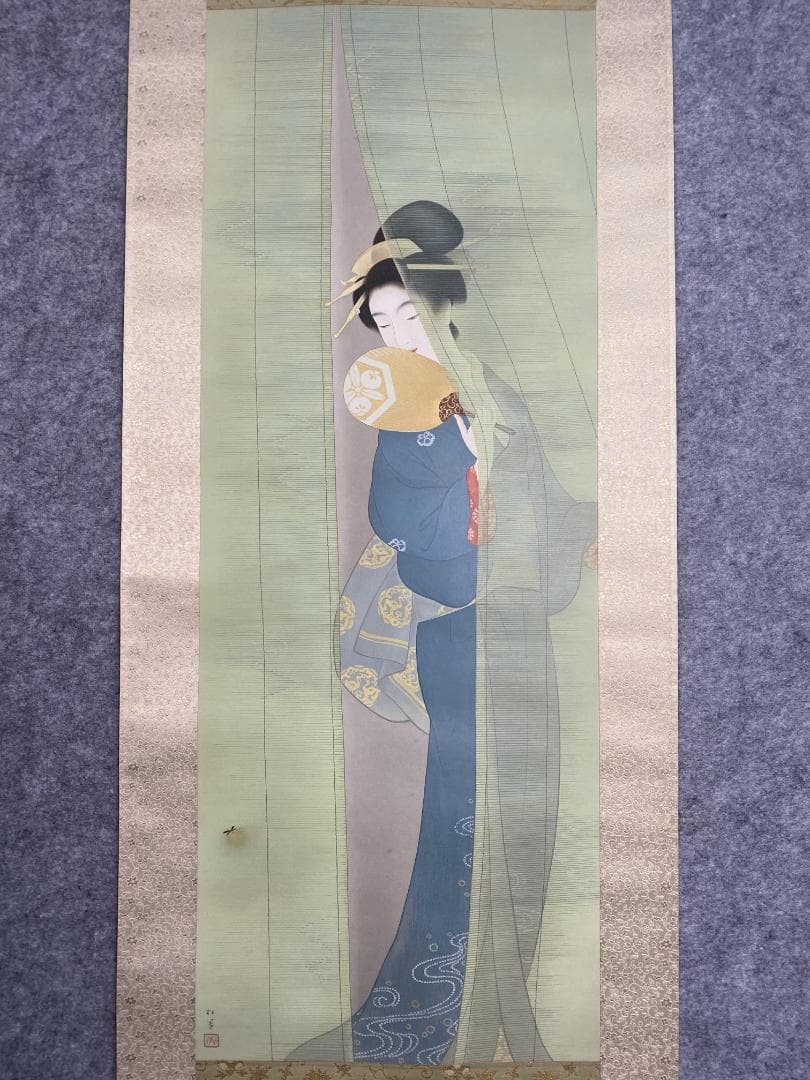 k*n様 上村松園【複製】『新蛍』限定84/200 共箱 美品 美人図 小学館 k*n様 上村松園【複製】『新蛍』限定84/200 共箱 美品