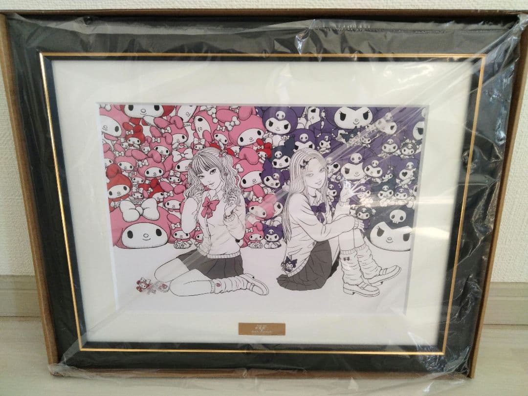 複製原画　ギャル富江 ×マイメロディ＆クロミ　伊藤潤二×サンリオキャラクターズ 伊藤潤二・サンリオキャラクターズ 複製原画 ギャル富江 (富江・マイ