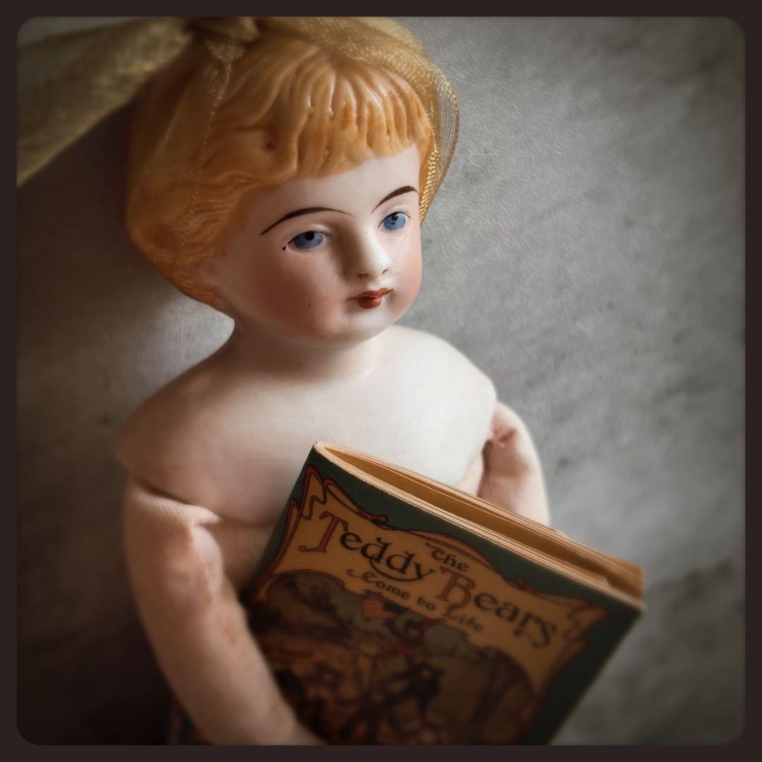 アンティーク　ブロンド　パリアンドール ビスクドール　チャイナヘッドドール