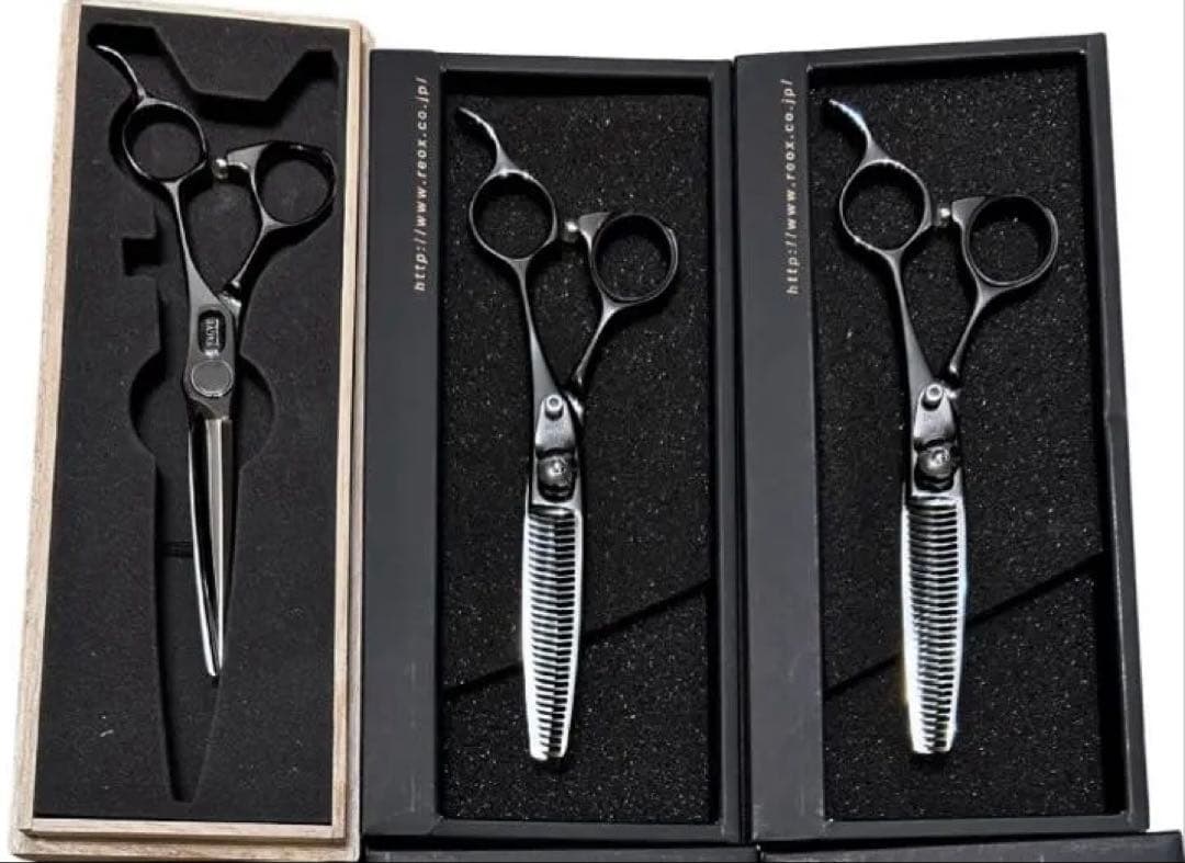 破格　美品　付属品完備　定価28万　柳生　覇王　シザー　ブラック　3本セット