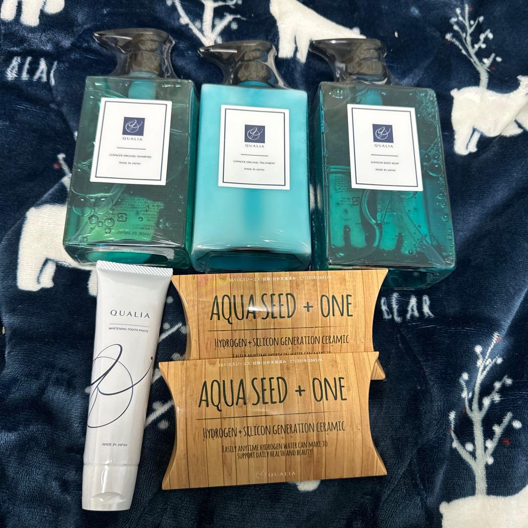 QUALIA アクアシード 2+ ONE ボディソープ 3本セット 歯磨き粉