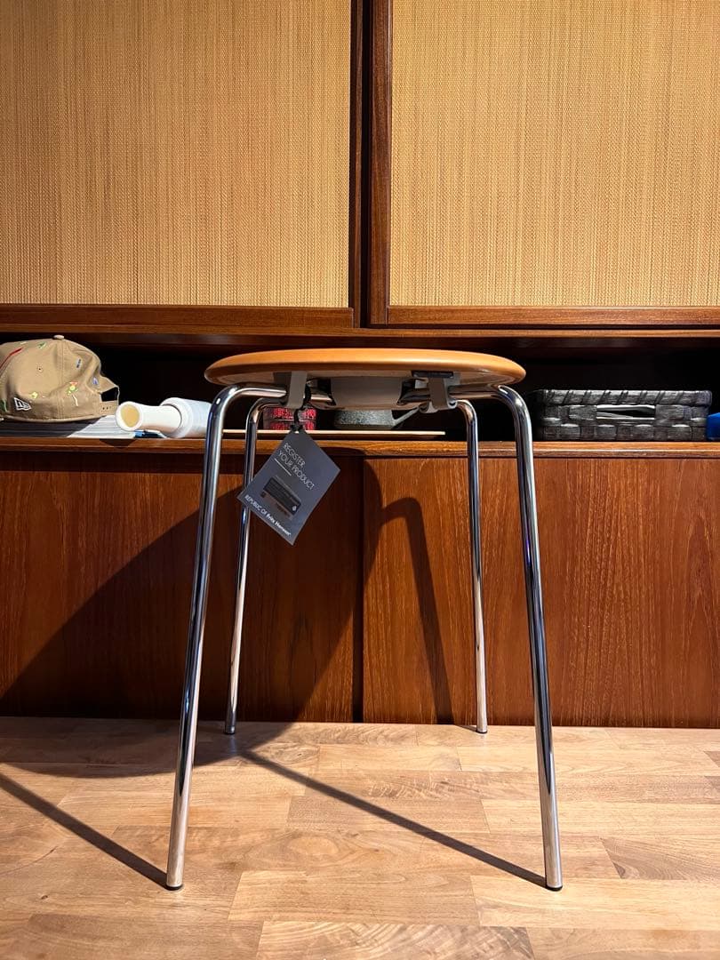 正規品 ドットスツール ワイルドレザーウォルナット/クローム脚【B】