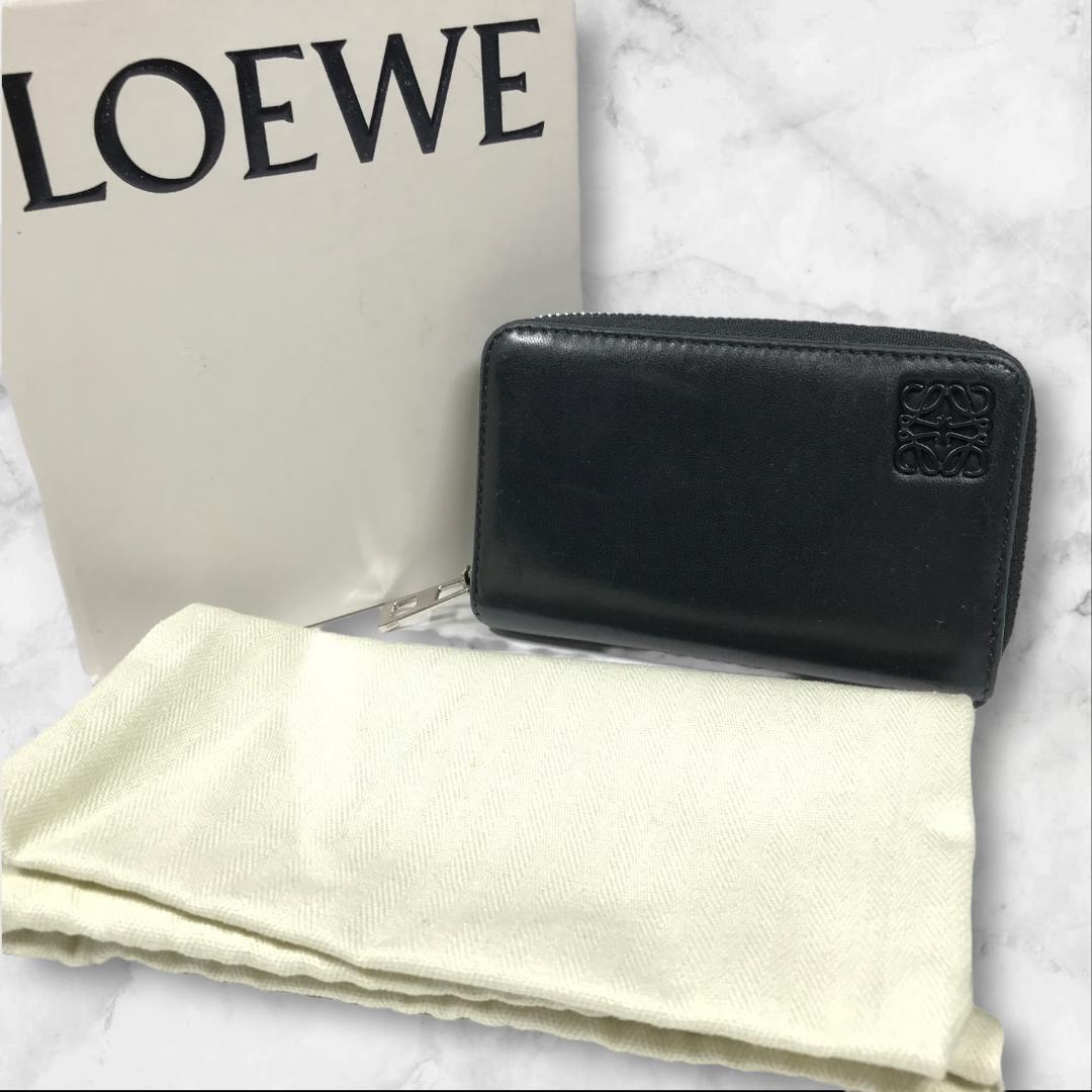 ロエベ LOEWE アナグラム ケース コンパクトウォレット レザー 箱