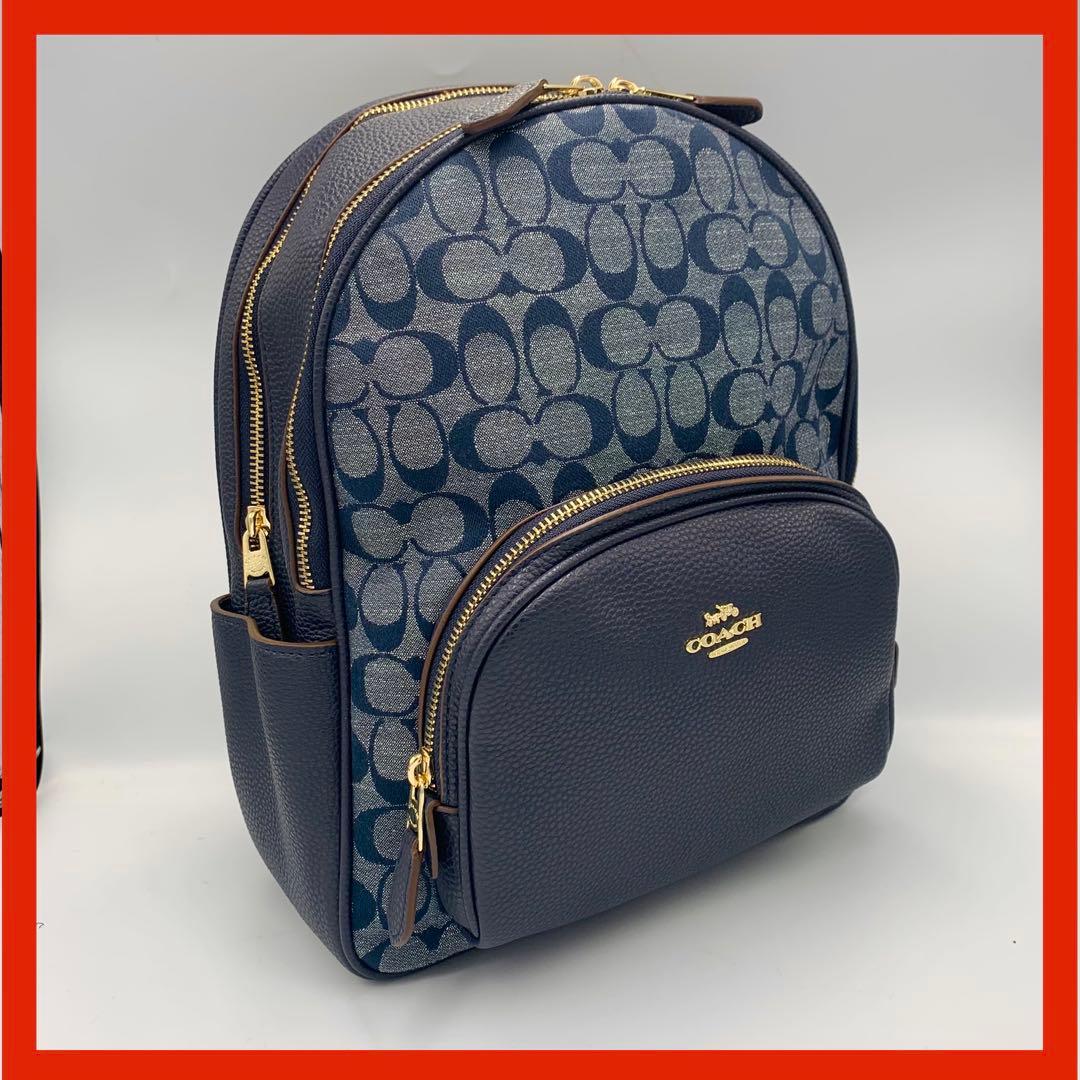 《新品未使用》《値下げ可》《人気》コーチ　リュック　ブルー