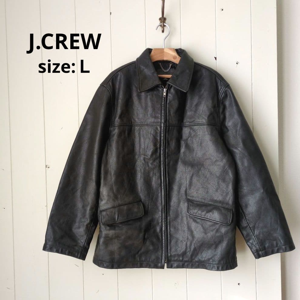 ジェイクルー J.Crew レザー ブルゾンタイプ メンズ L ブラック