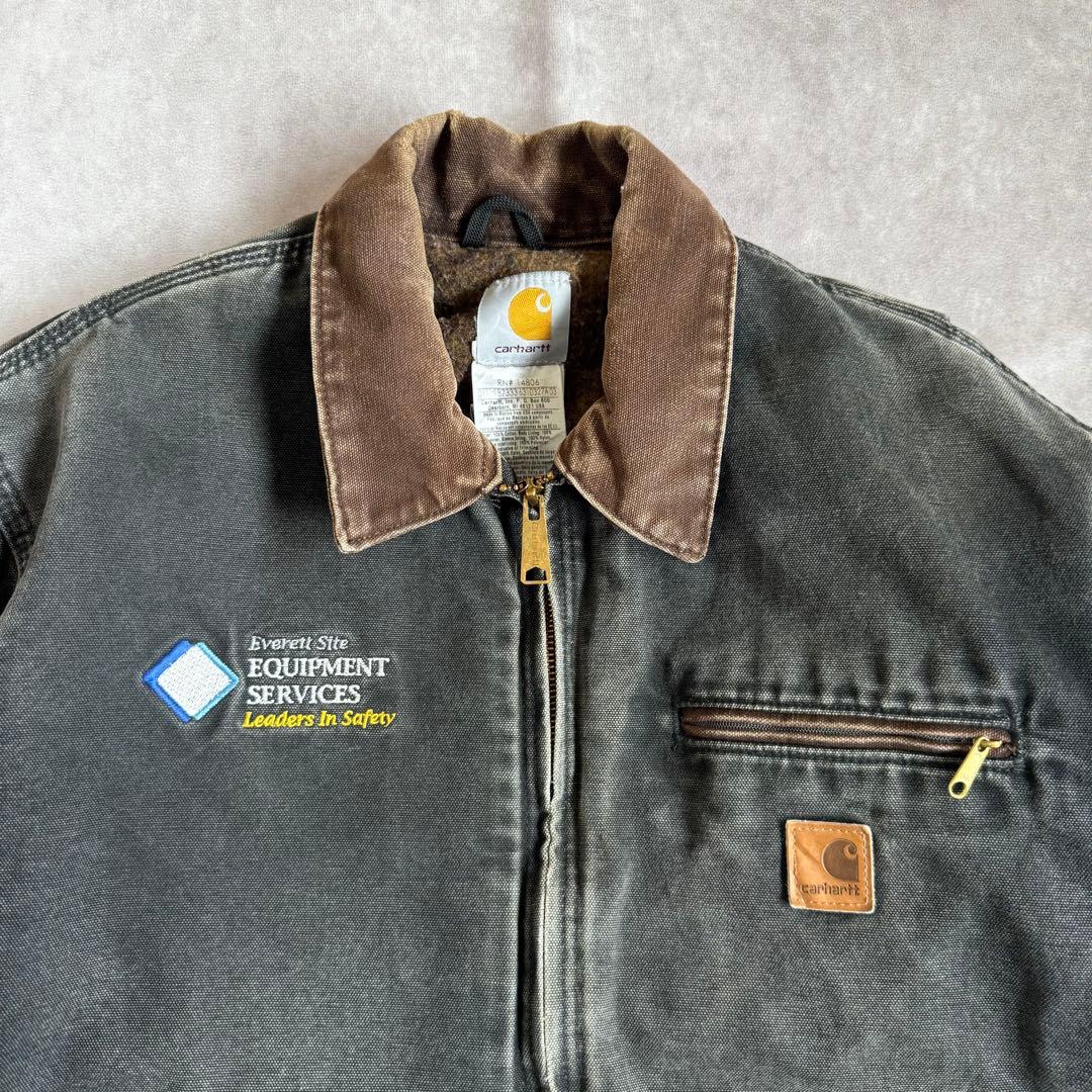 90s カーハート デトロイトジャケット USA製 J97 BLK 鬼フェード