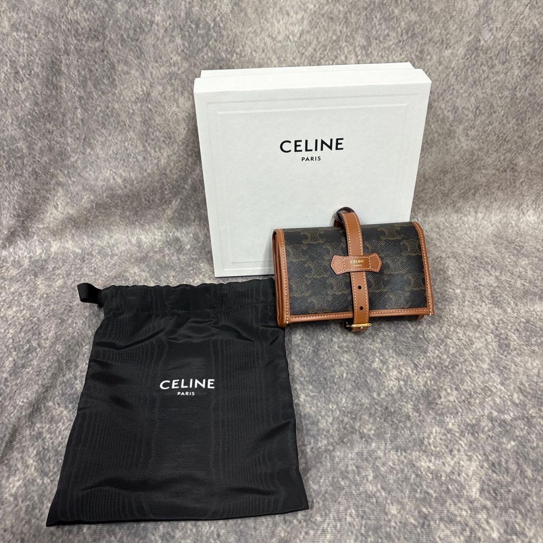 ジュエリーポーチ / トリオンフキャンバス & カーフスキン　セリーヌ