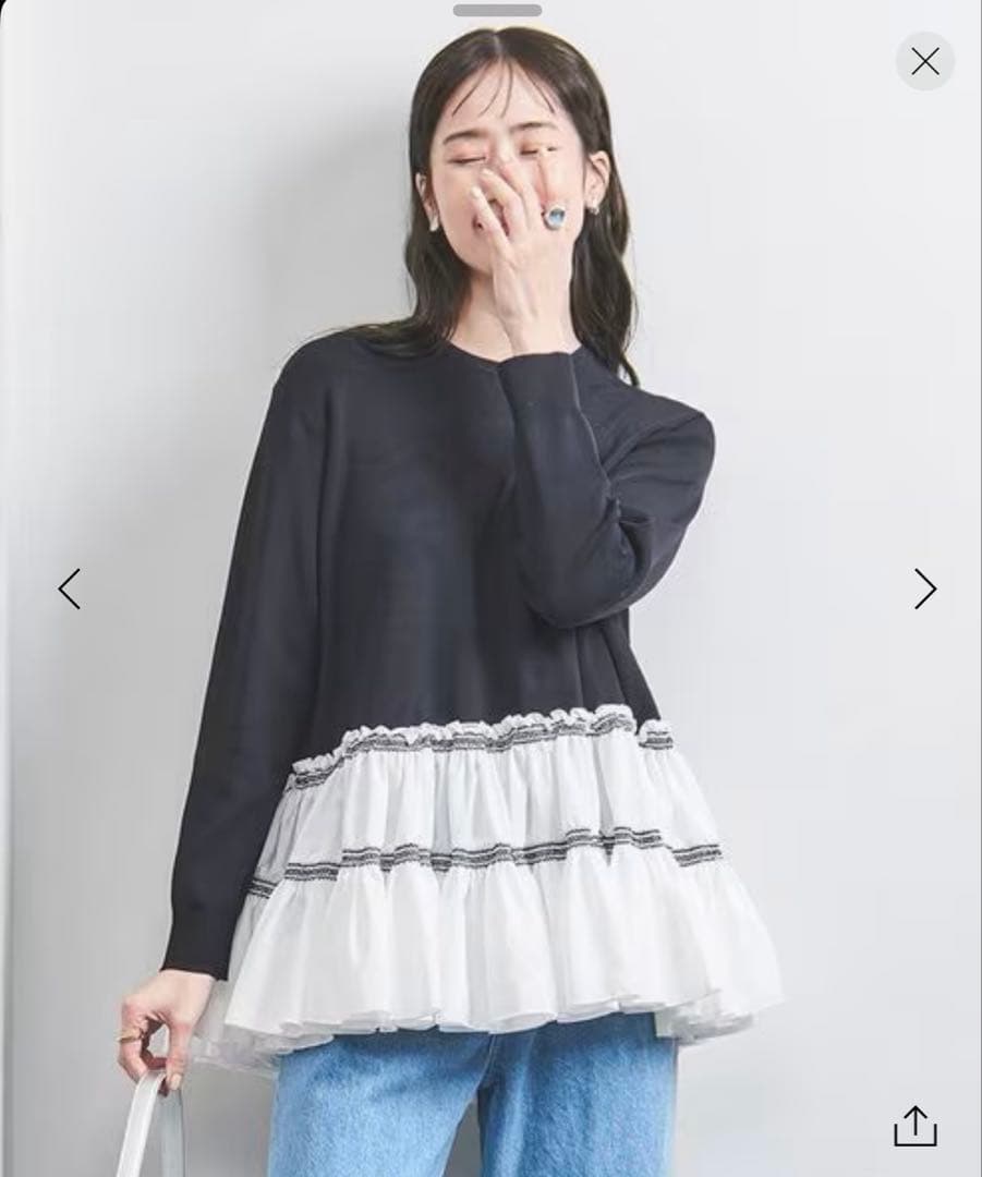 アローズ　大人気完売　エンブロ ティアード コンビニット