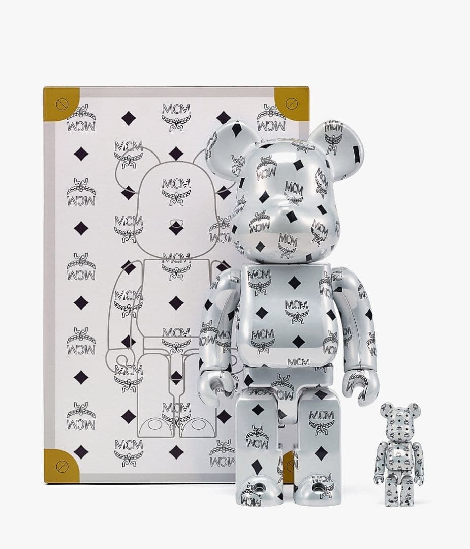 その他 MEDICOMTOY BE@RBRICK MCM WHITE CHROME