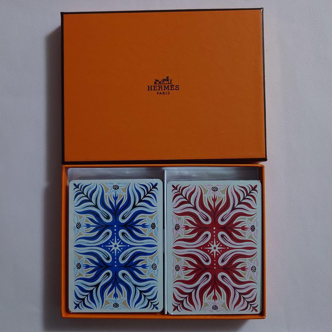 HERMES トランプセット 青 赤
