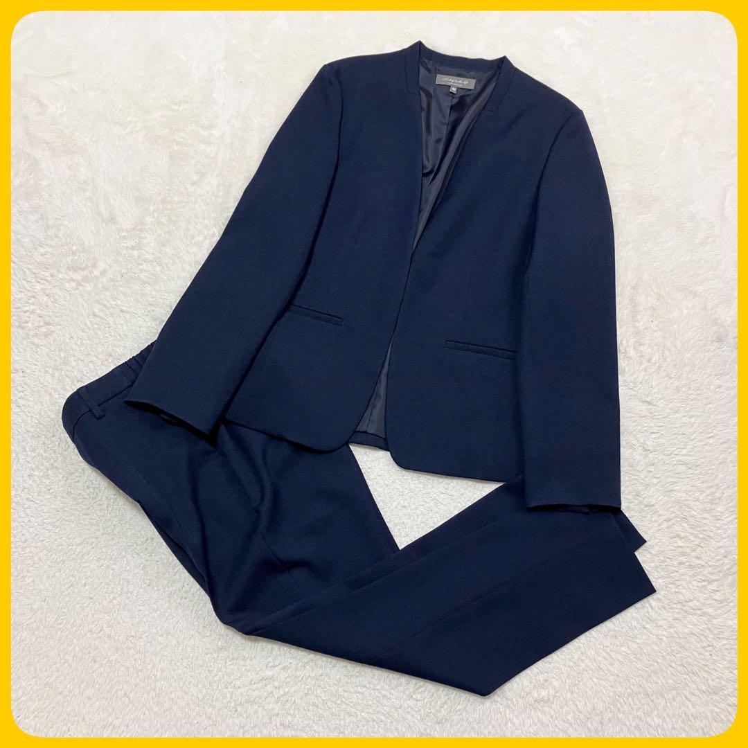 未使用級 UNITED ARROWS ノーカラー セットアップ スーツ パンツ