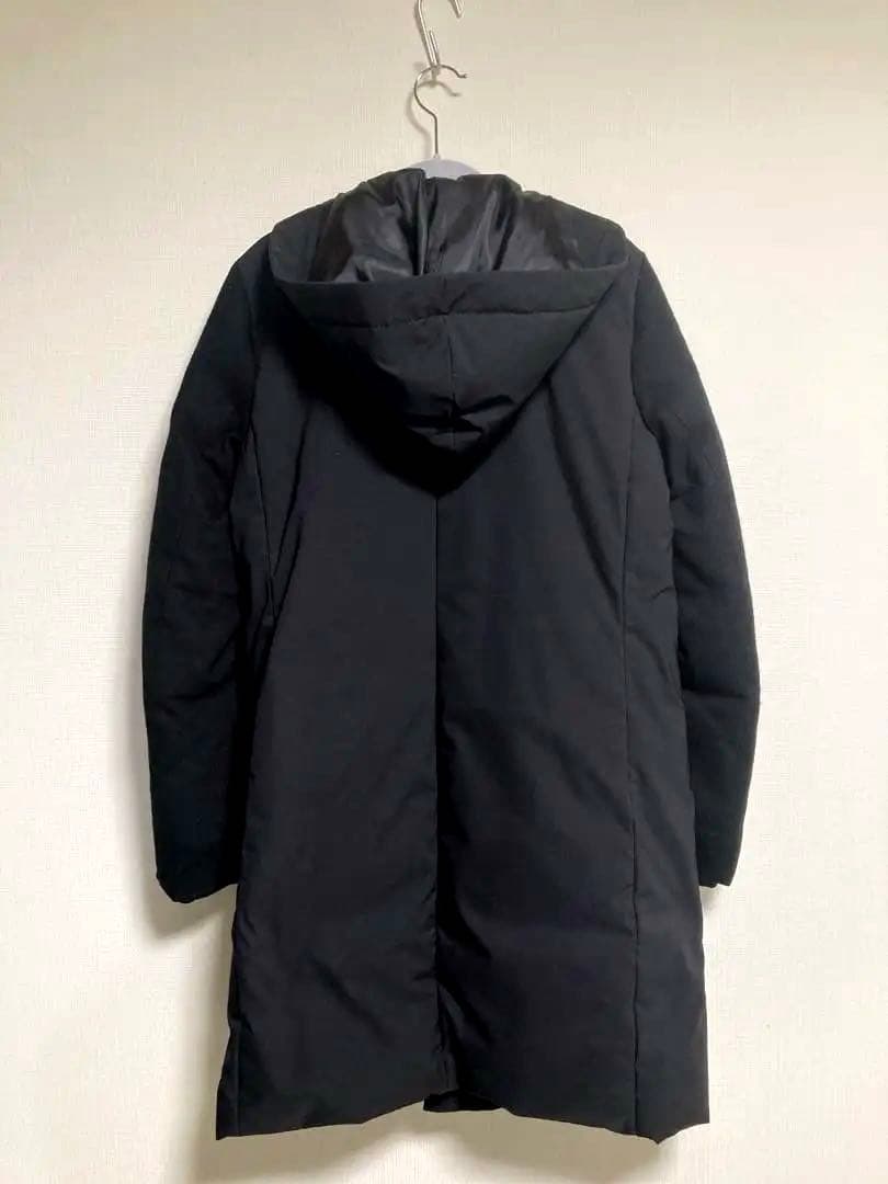 MACKINTOSH マッキントッシュ ノーカラーダウンコート 黒38 切り替え