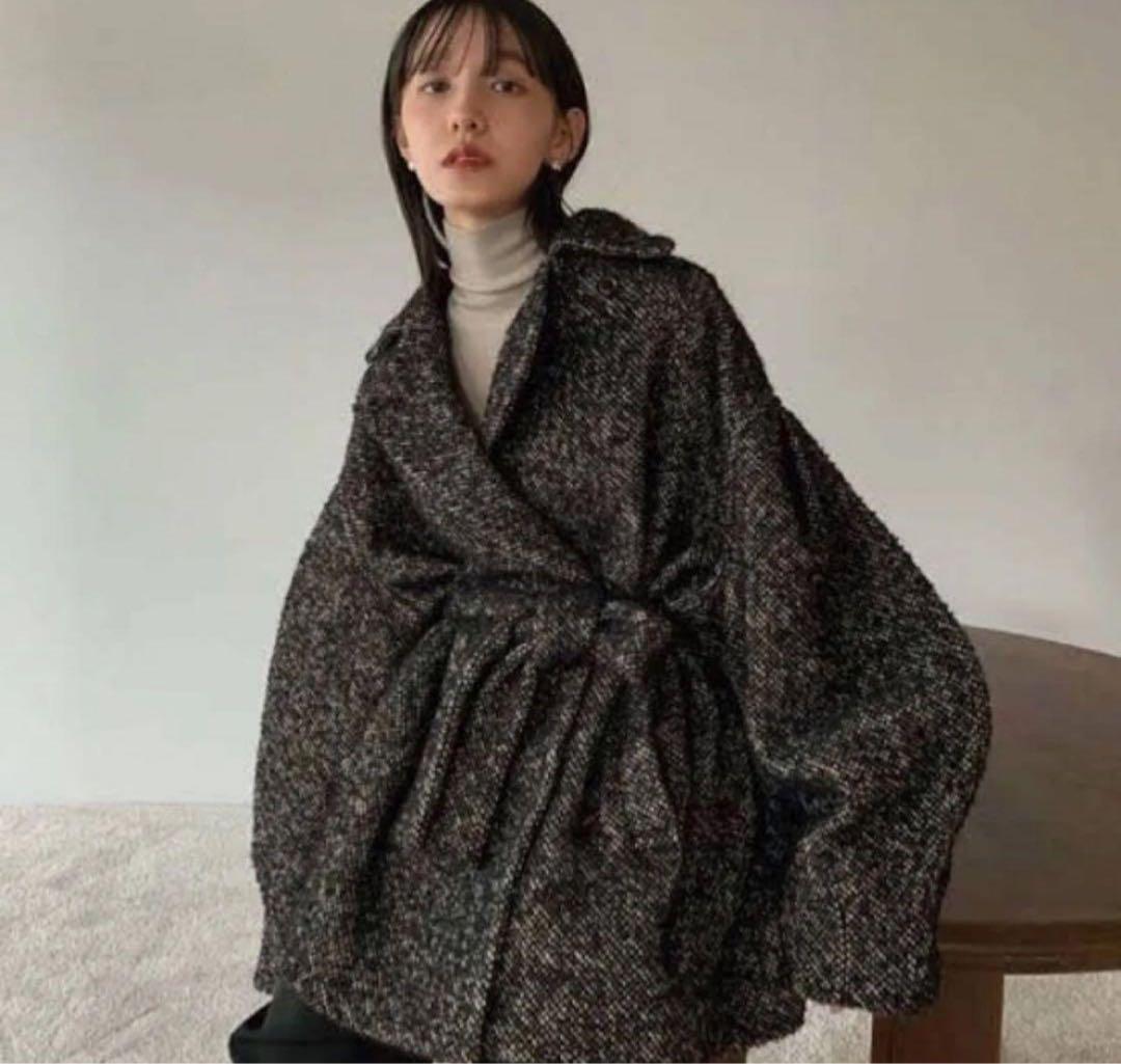 K*.様 CLANE MIX LOOP TWEED BOX COAT クラネ　コ