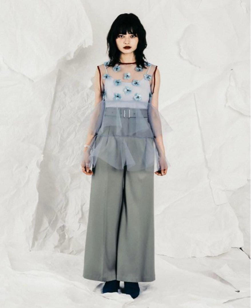 tsuyoshi yao ツヨシヤオ チュール フラワー トップス