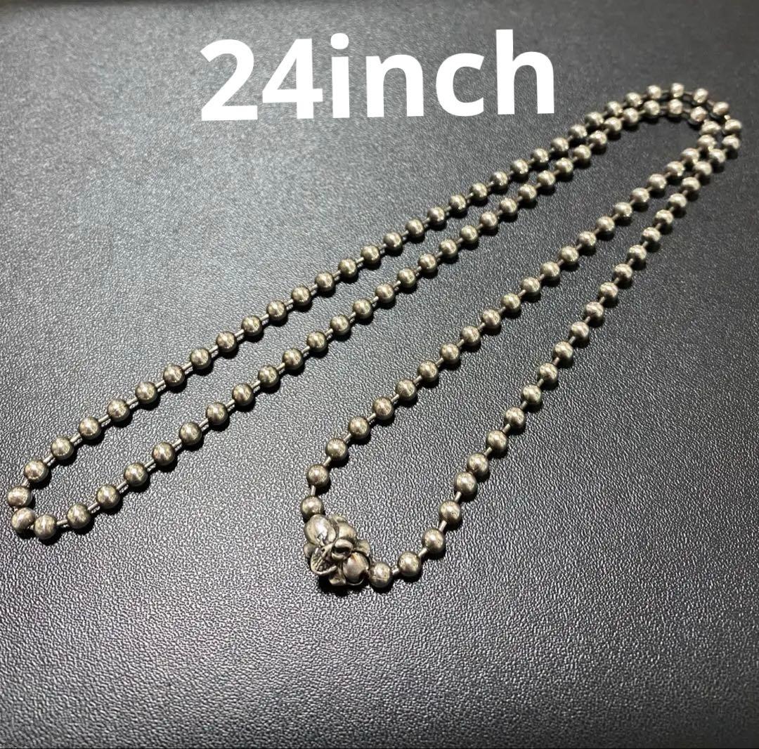 セール中！　ビルウォールレザー　4mm ボールチェーンネックレス　24inch セール中！ ビルウォールレザー 4mm ボールチェーンネックレス 24inch