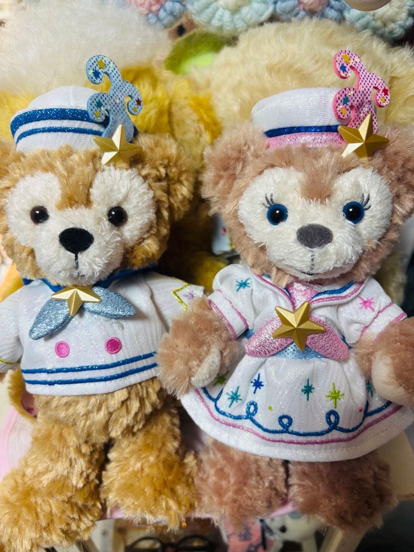 ディズニーシーダッフィー＆シェリーメイ ポージープラッシー2体セット❣️