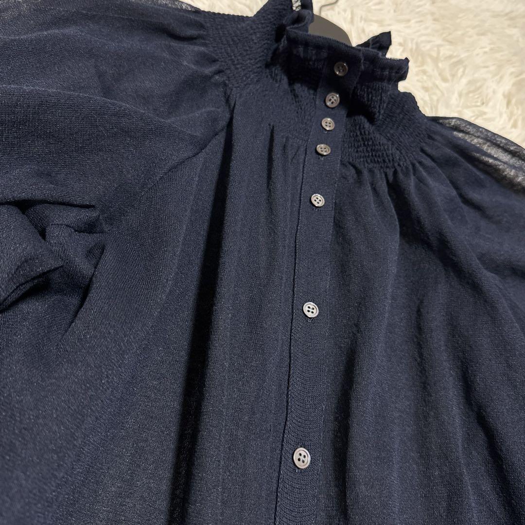 定価7万】 2025SS！ 極美品✨ ADORE シャーリングシアーニット 紺