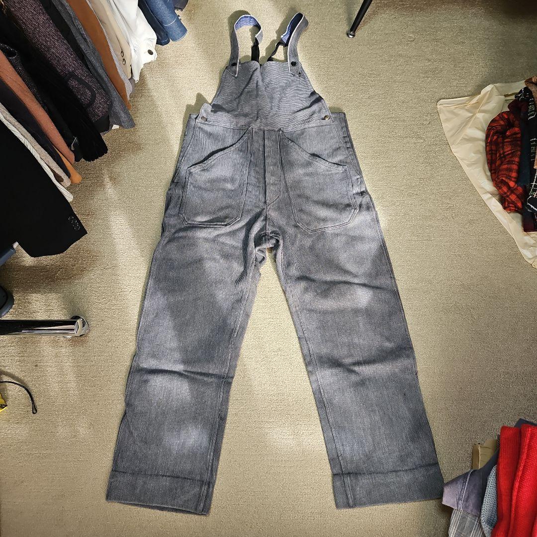 フレンチ vintage 希少 ピケ オーバーオール グレー