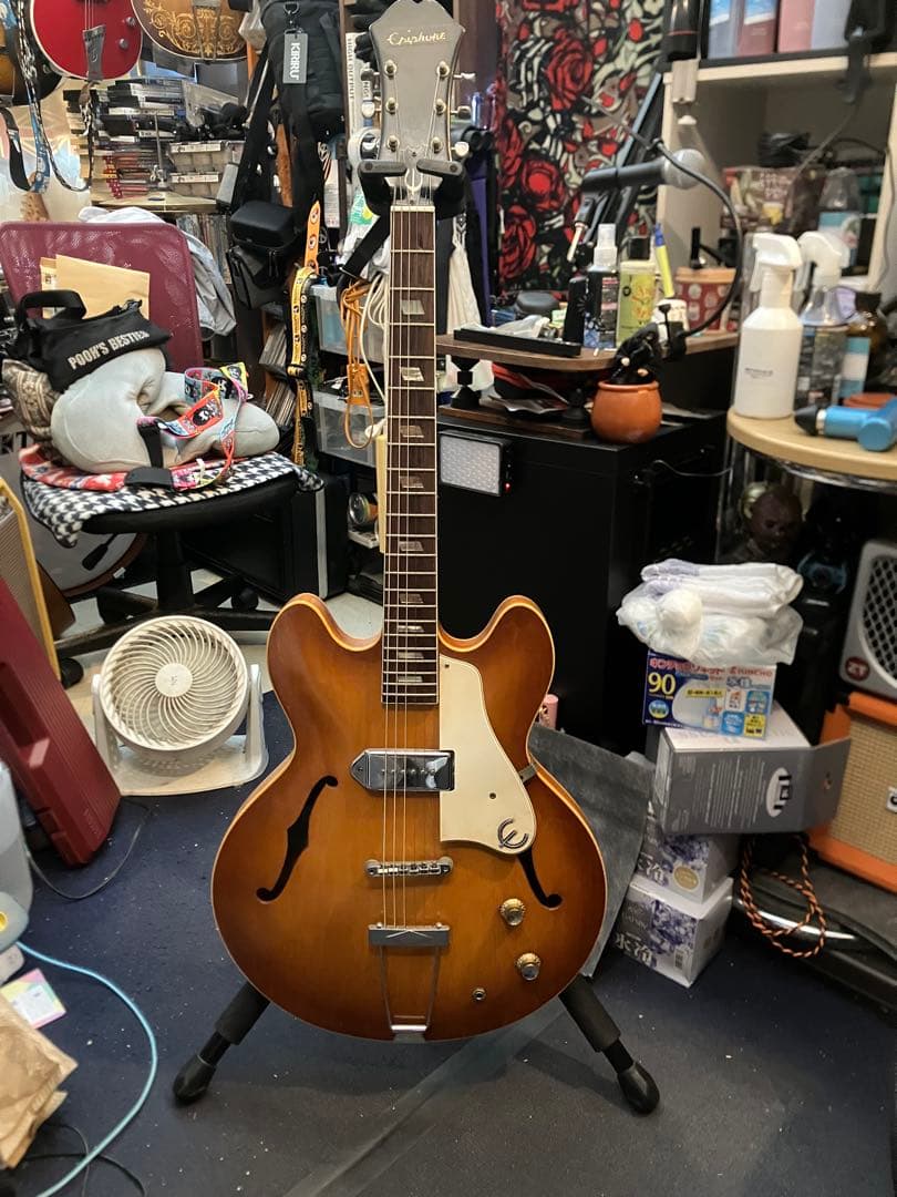エピフォンEpiphoneカジノ1P.U 1966’カラマズーネック補修あり