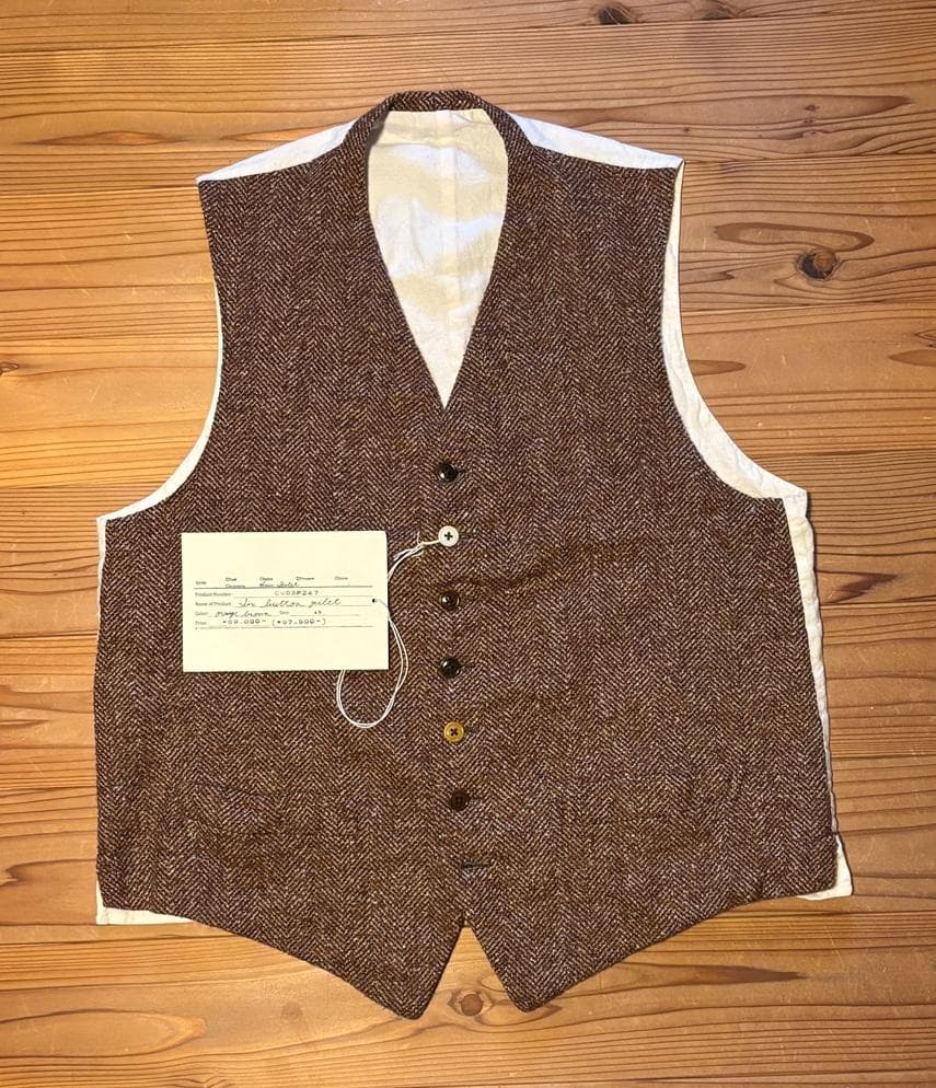 新品】ザ クルーキットテーラー ベスト 48 オレンジブラウン