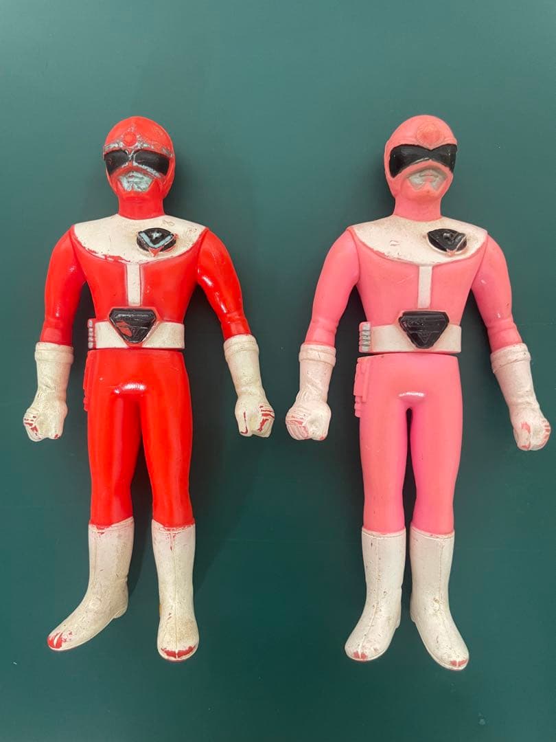 希少 レトロ 大戦隊ゴーグルファイブ ソフビ人形 ポピー 2体 - メルカリ