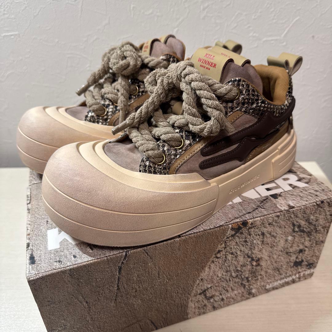 KILLWINNER キルウィナー　厚底スニーカー　ブラウン　正規品　値下げ不可