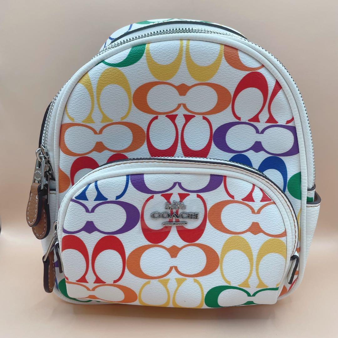 COACH ミニ コート バックパック・レインボー シグネチャー キャンバス 公式】コーチアウトレット | ミニ コート バックパック・レインボー