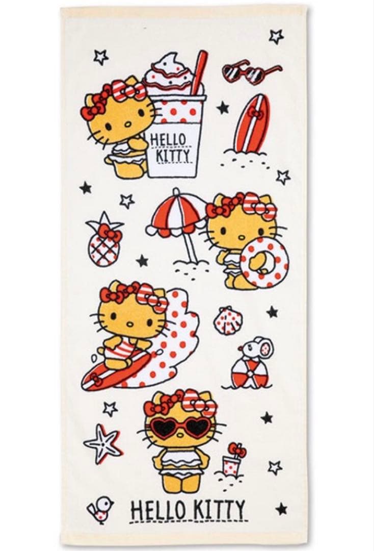 アベイル 日焼けキティ ハンドタオル1枚 フェイスタオル1枚 - メルカリ
