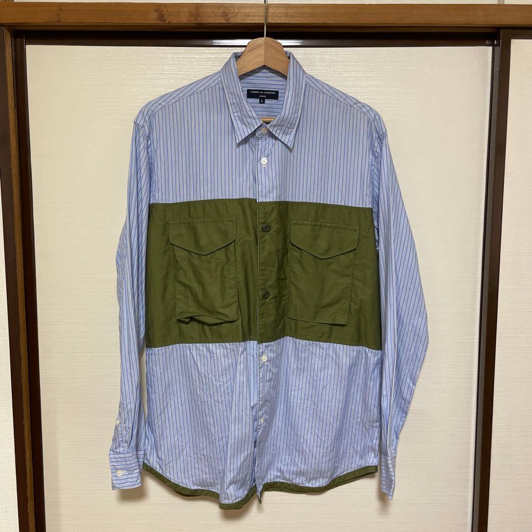 COMME des GARCONS HOMME ミリタリー切り替えシャツ