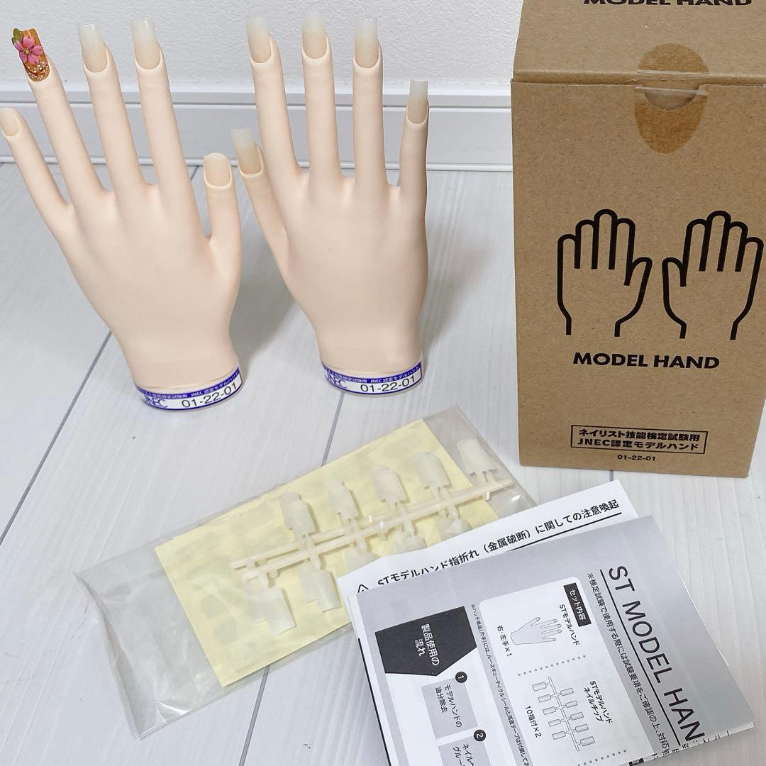 ネイリスト検定　JNEC認定モデルハンド　両手セット STモデルハンド /両手セット（JNEC 第1期認定モデルハンド