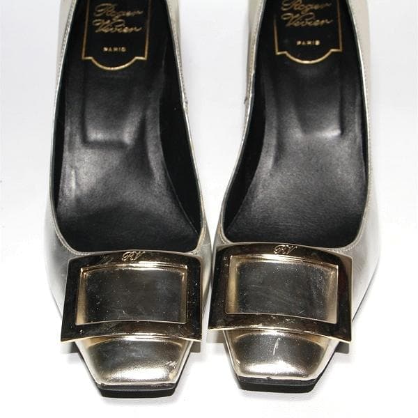 医*ダ様 Roger Vivier Trompette パンプス シルバー レザ 医*ダ様