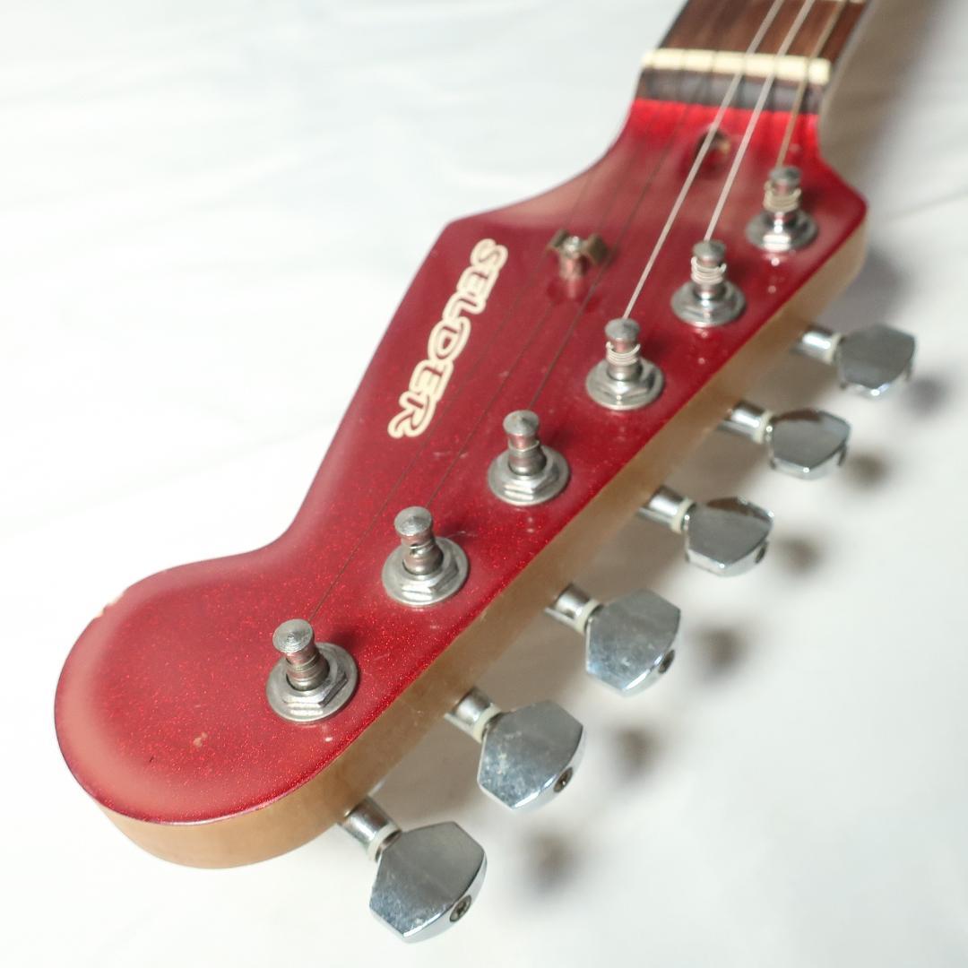 SELDER ストラトタイプ エレキギター マッチングヘッド メタリック