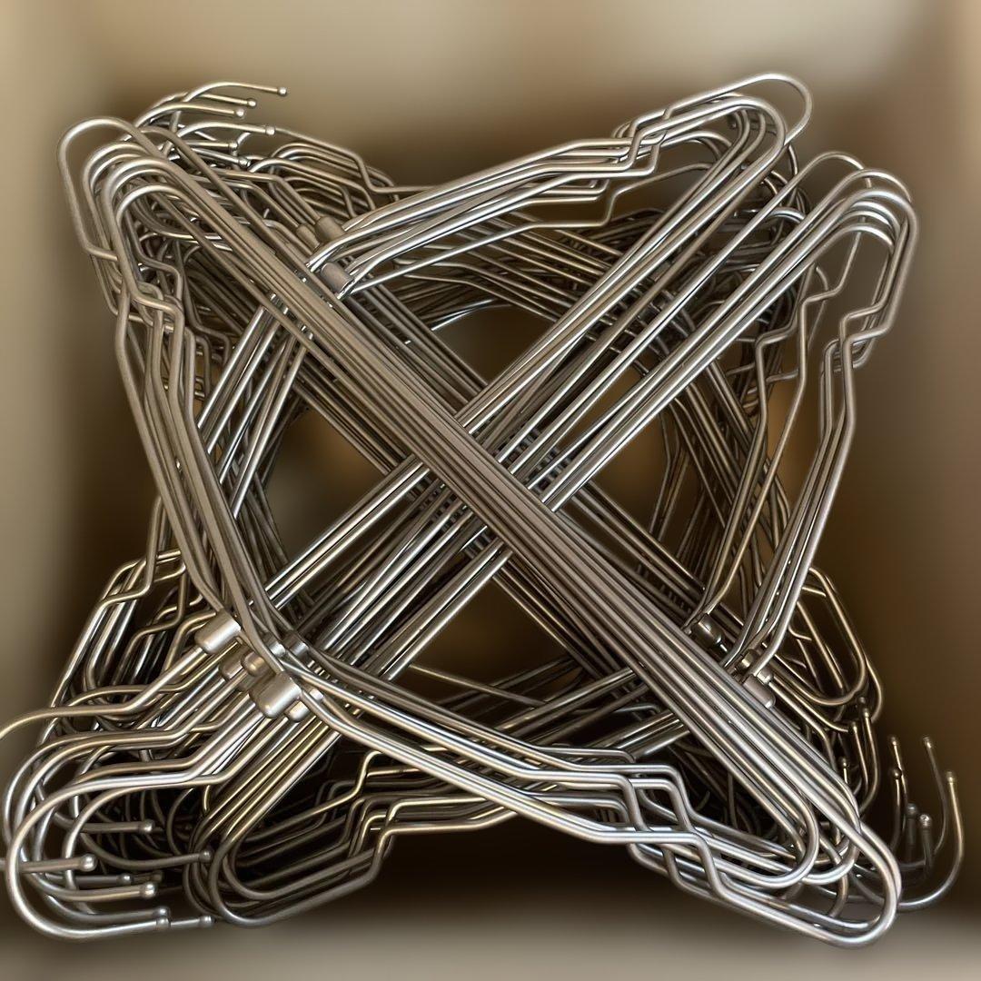 ほぼ新品未使用　シルバー　スチール　ハンガー 70本