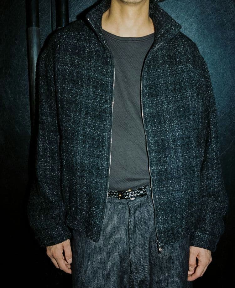 LIDNM　ALPACA SILK TWEED ZIP