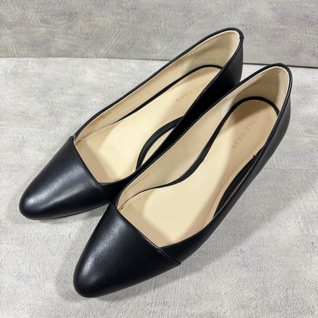 コールハーン ウェッジソール パンプス レザー 黒 24.0cm - メルカリ