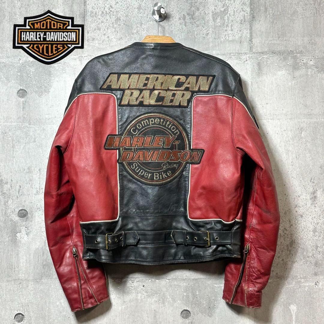 ⭐️90s⭐️HARLEY DAVIDSON ライダースジャケット　ヴィンテージ 中古・古着通販】HARLEY-DAVIDSON (ハーレーダビッドソン) 90s USA製