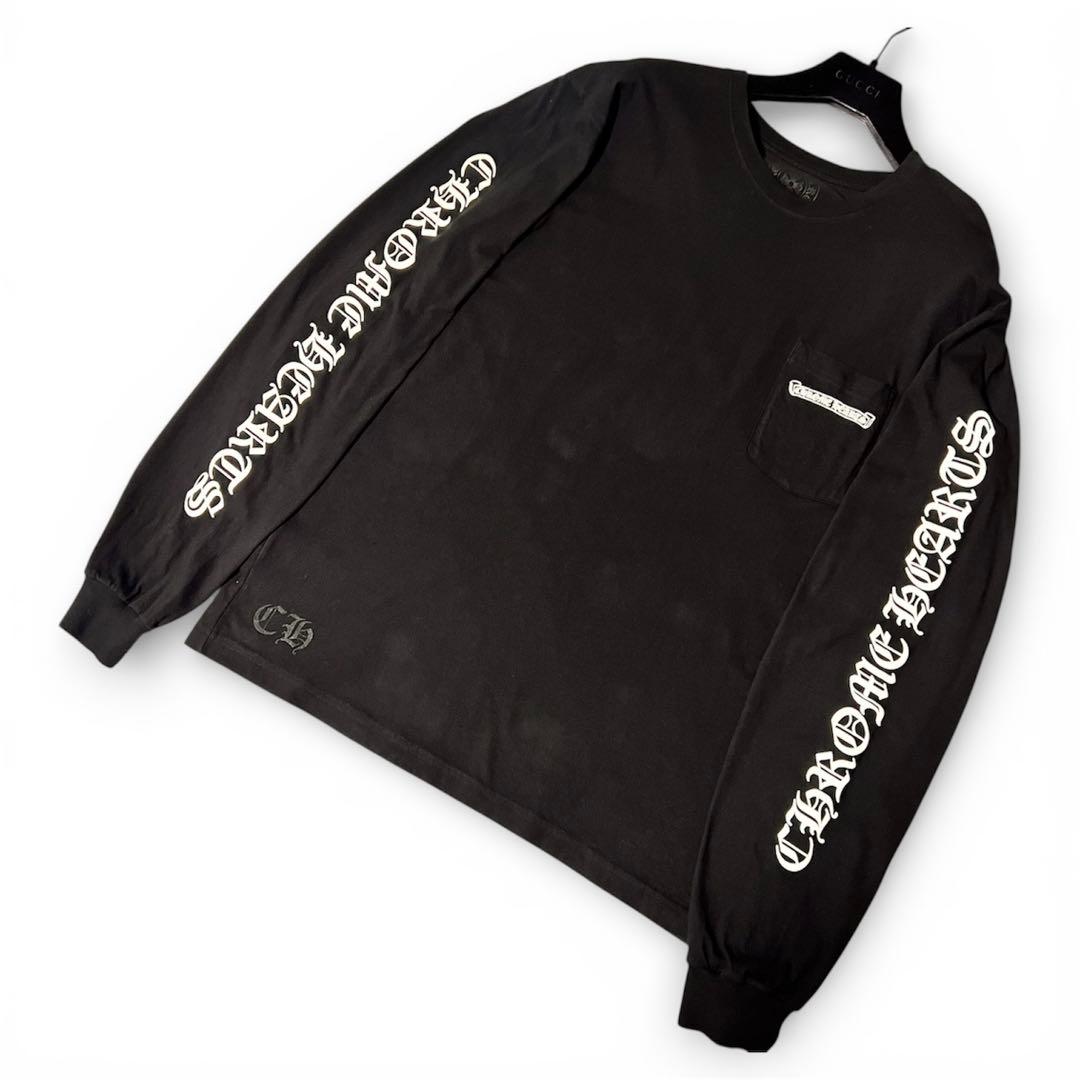 美品 クロムハーツ chrome hearts スクロールラベルロングTシャツ CHROME HEARTS（クロムハーツ） 【極美品中古】クロムハーツ