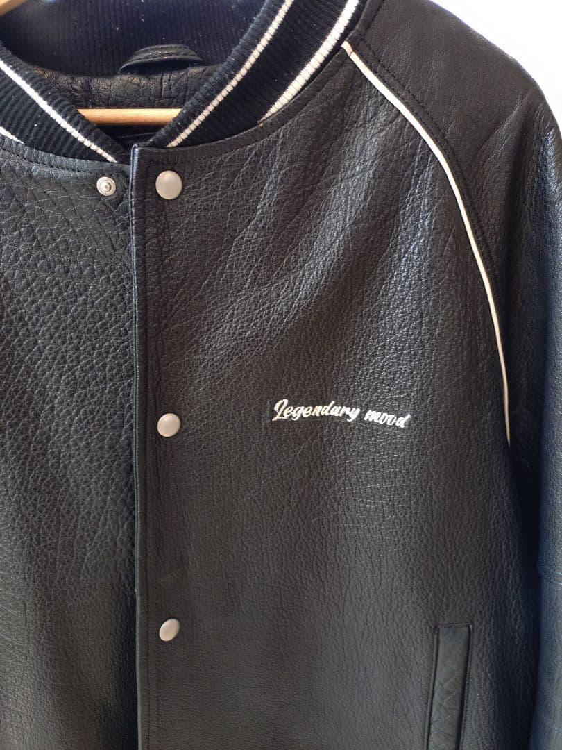 美品】ZARA 水牛 本革 スタジャン USA XL ブラック 【2月末まで