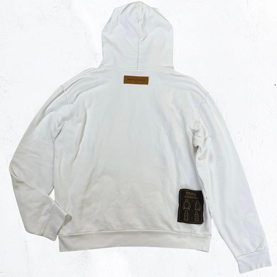 ルイヴィトン インサイドアウト ロゴ　スウェット パーカー メンズ XL 白